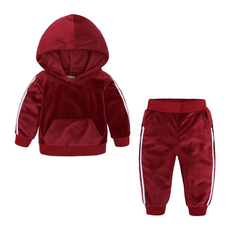 Winter Clothing Activities For Toddlers - ベルベットフード付きベビー服セット,男の子と女の子のための子供服,スポーツスーツ,幼児のトラックスーツ,子供服,秋,春,新しい,2023