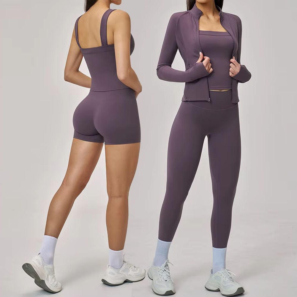Winter Clothing Trends For Women - 2/3点セット レディース トラックスーツ ヨガセット ワークアウトウェア スポーツウェア