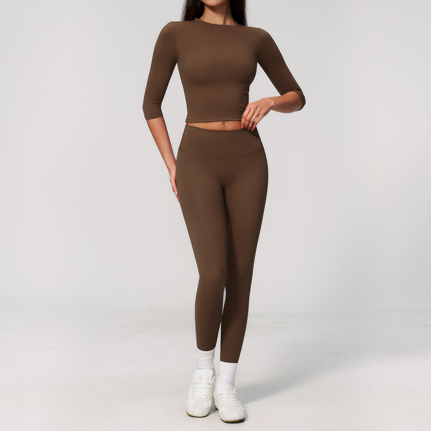 Winter Clothing Trends For Women - ヨガスーツ 2ピース スポーツセット 速乾性 ジムセット レディース