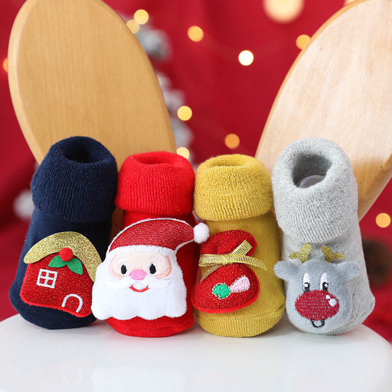 かわいいベビークリスマスソックス冬暖かい幼児綿靴下漫画クリス - Winter Clothing Activities For Toddlers のレビューと価格