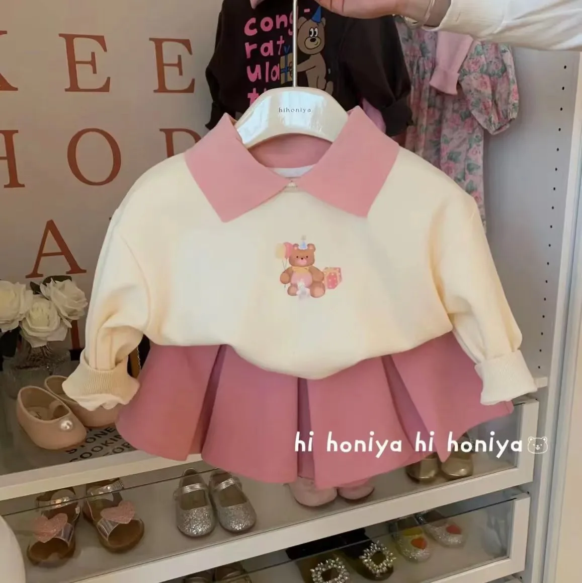 クマの絵が描かれた子供服セット,トップスとスカート,女の赤ち - Winter Clothing Activities For Toddlers のレビューと価格