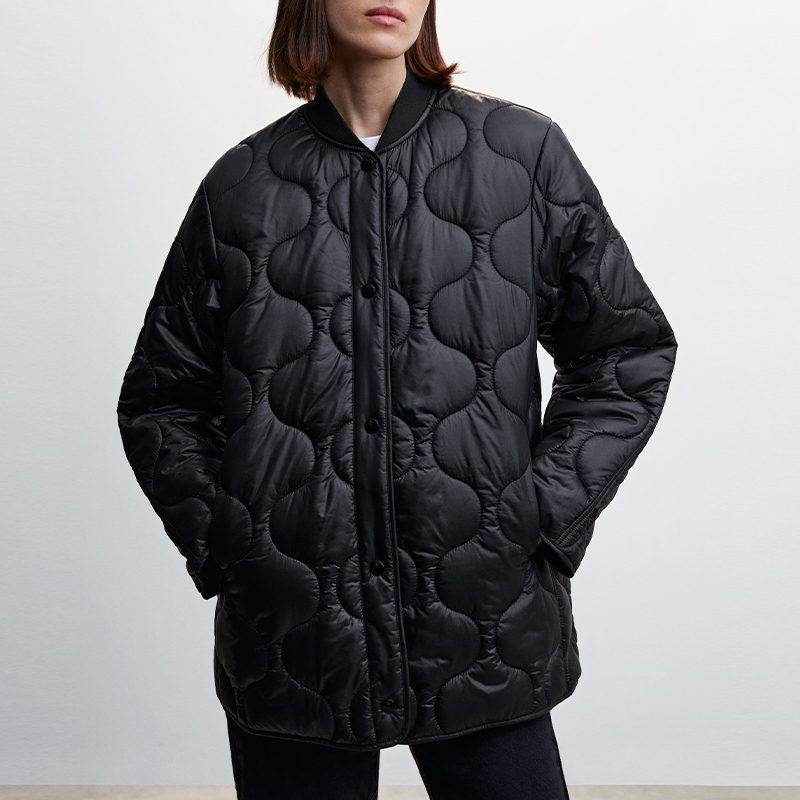 女性の冬のキルティングコットンジャケット長袖ボタンアップカジ - Jack Winter Clothing のレビューと価格