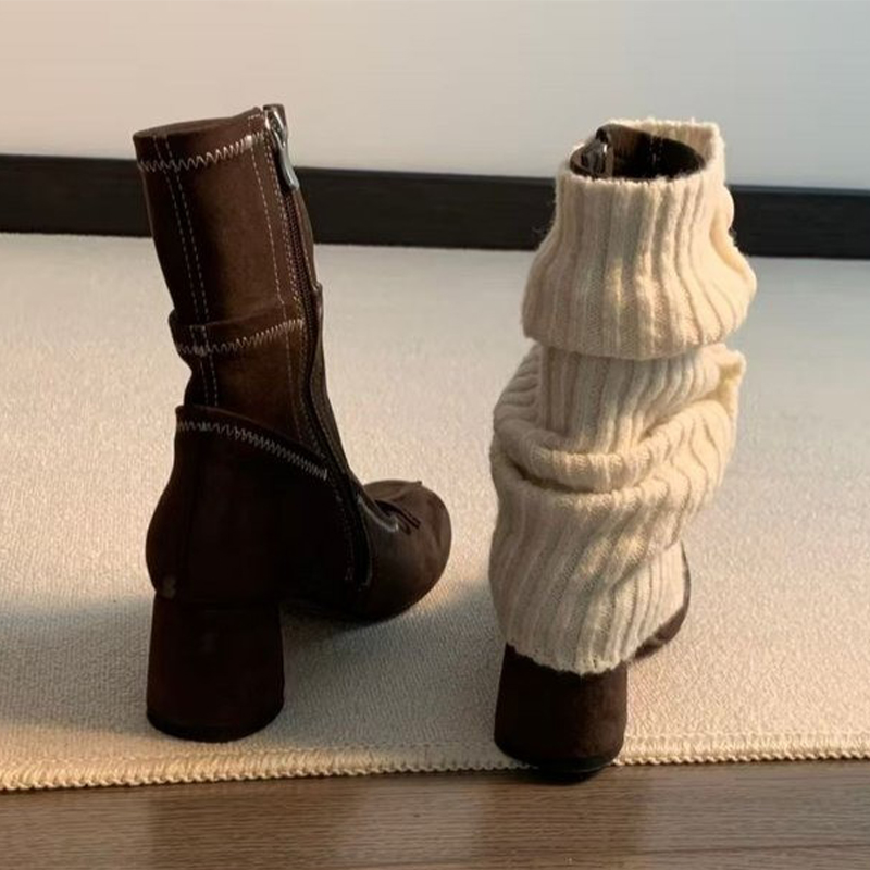 ボウ付きハイヒールレディースブーツ、ニューマリージェーンシュ - Winter Clothing Clearance Sale のレビューと価格