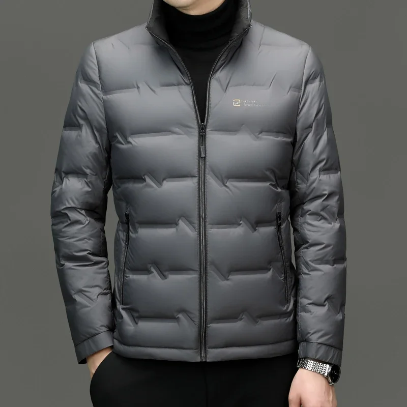 メンズ厚手のダックダウンジャケット,暖かいコート,スタンドカ - Jack Winter Clothing のレビューと価格