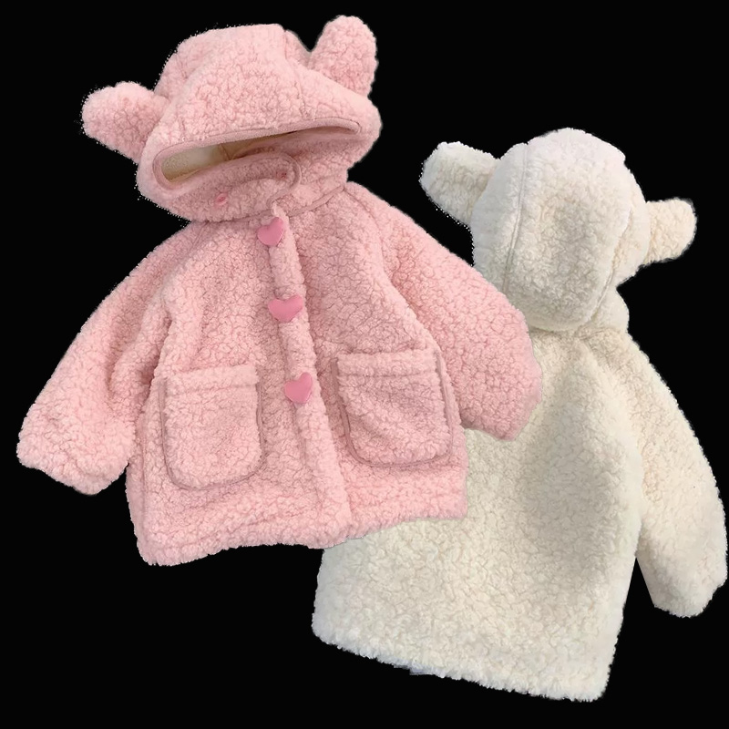 肥厚フリース女の子コート子供冬暖かいジャケット子供フード付き - Winter Clothing Activities For Toddlers のレビューと価格