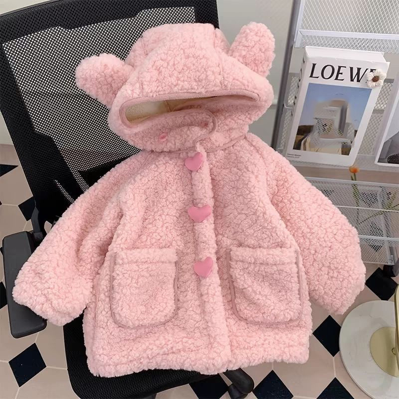肥厚フリース女の子コート子供冬暖かいジャケット子供フード付き - Winter Clothing Activities For Toddlers のレビューと価格