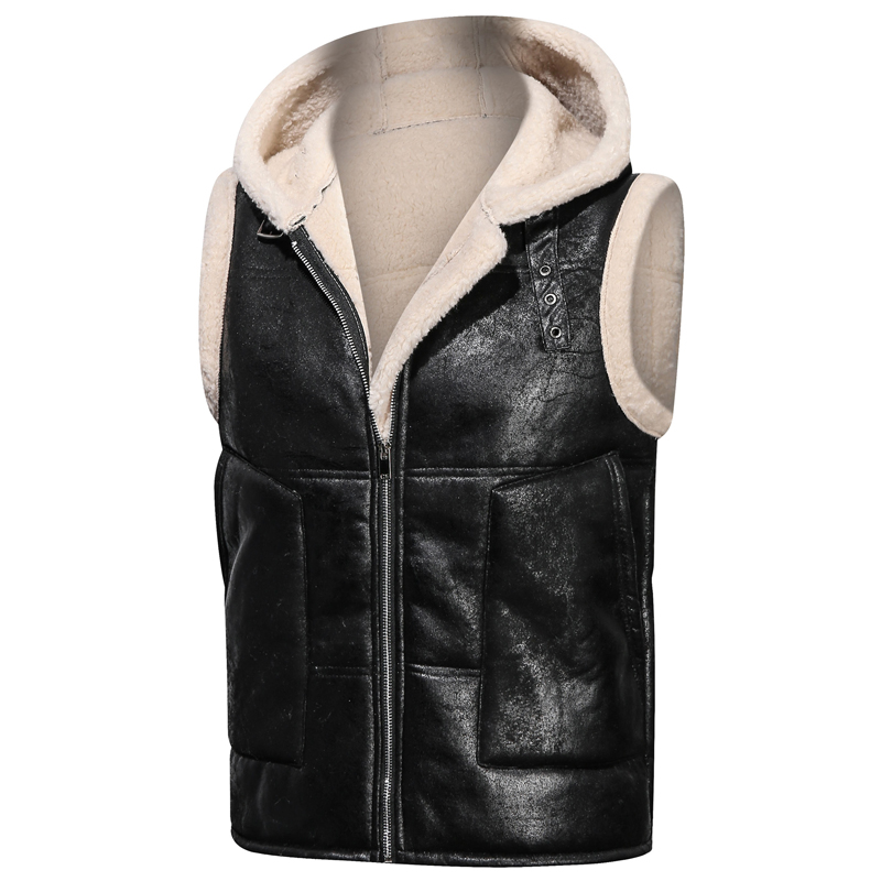 メンズ高品質レザージャケット冬男性フリース暖かいベストコート - Jack Winter Clothing のレビューと価格