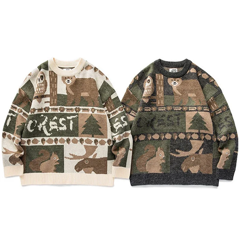 男性と女性の日本のかわいいクマのニットセーター、ヴィンテージ - Winter Clothing Cute のレビューと価格