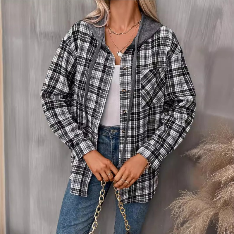 2024 女性のフード付きブラウスコート秋冬新ファッションル - Jack Winter Clothing のレビューと価格