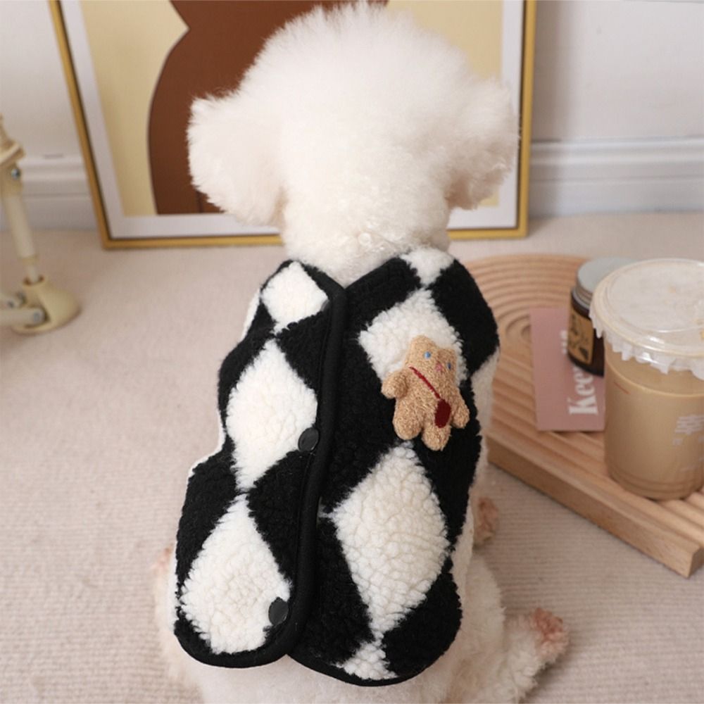 冬用暖かいペット子犬服、ペット用衣装、チェック柄フリースコー - Jack Winter Clothing のレビューと価格
