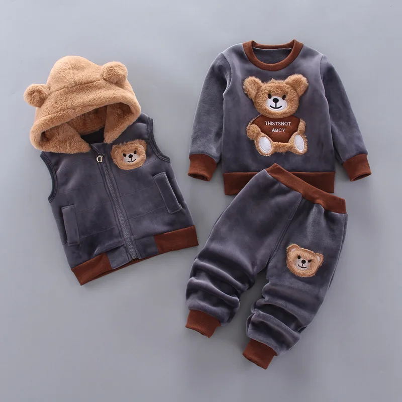 幼児用厚手冬用長袖スーツ漫画柄カジュアルベビー服男の子用両面 - Winter Clothing Activities For Toddlers のレビューと価格