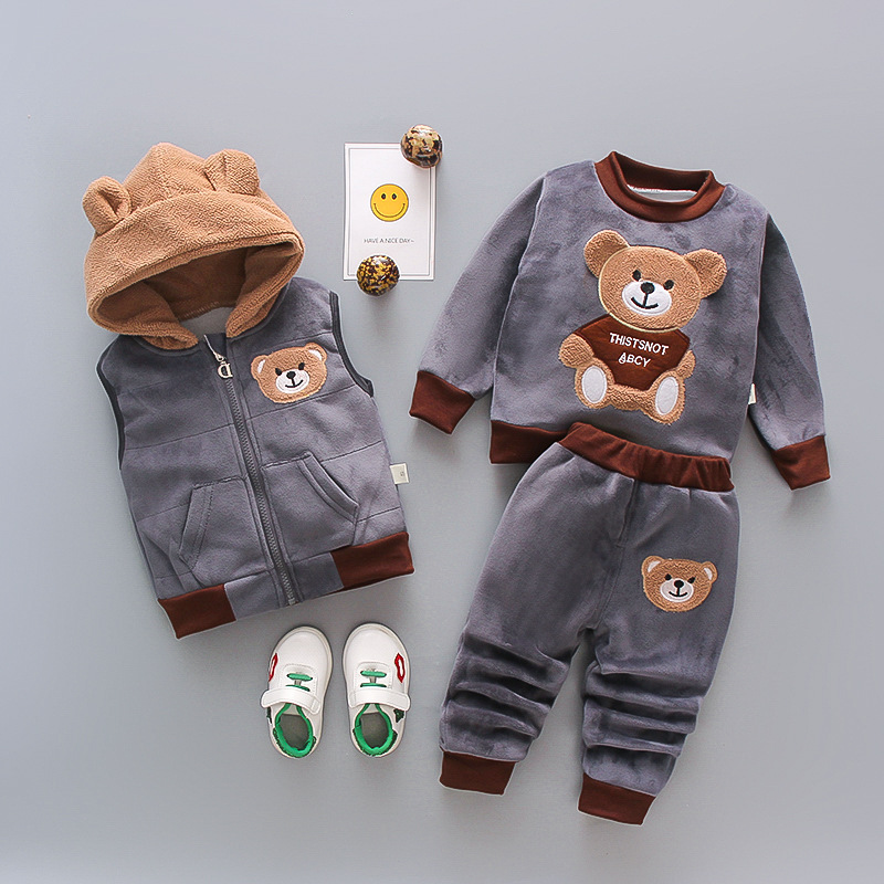 幼児用厚手冬用長袖スーツ漫画柄カジュアルベビー服男の子用両面 - Winter Clothing Activities For Toddlers のレビューと価格