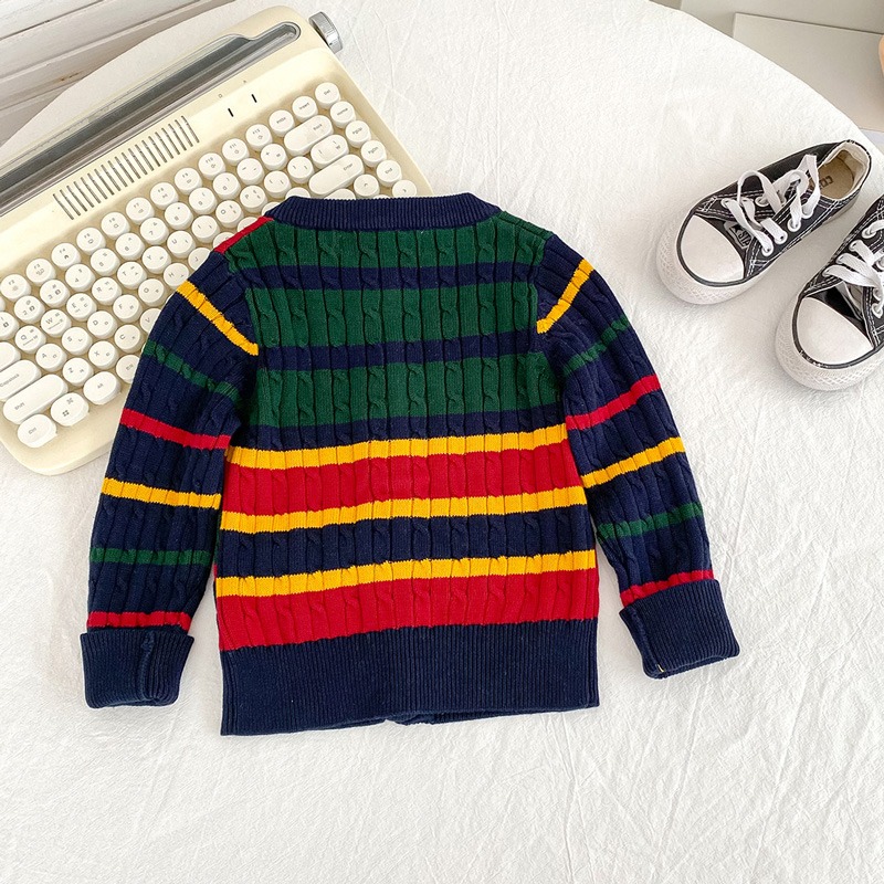 子供のニットカーディガン秋冬セーター子供のための虹色男の子女 - Winter Clothing Activities For Toddlers のレビューと価格