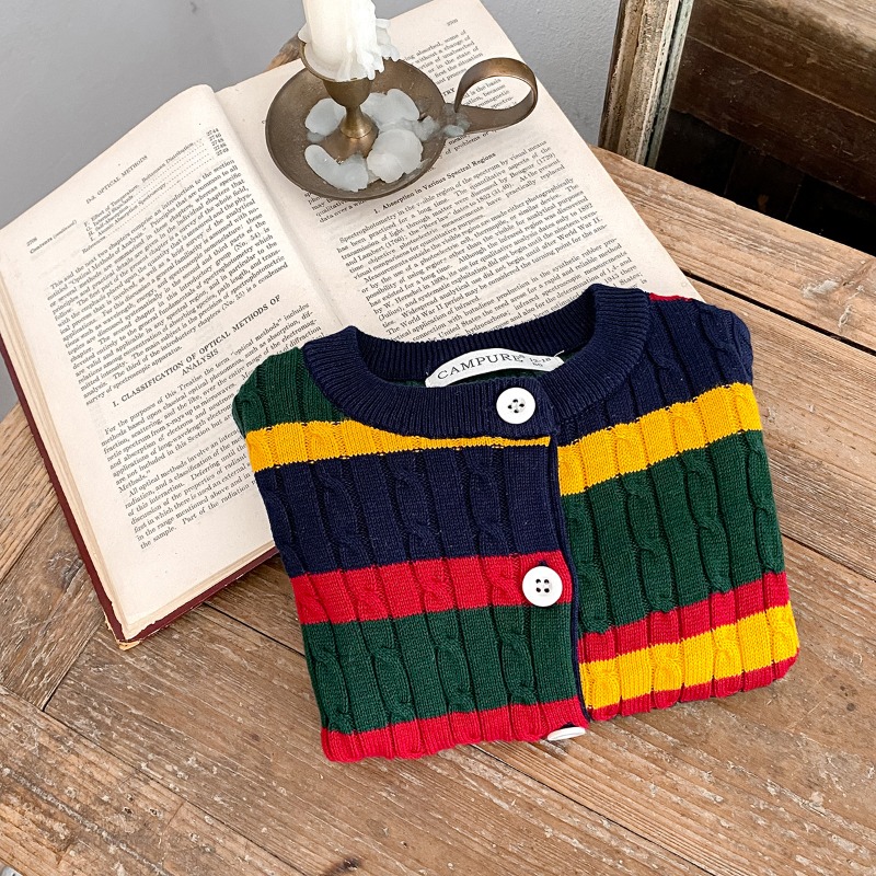 子供のニットカーディガン秋冬セーター子供のための虹色男の子女 - Winter Clothing Activities For Toddlers のレビューと価格