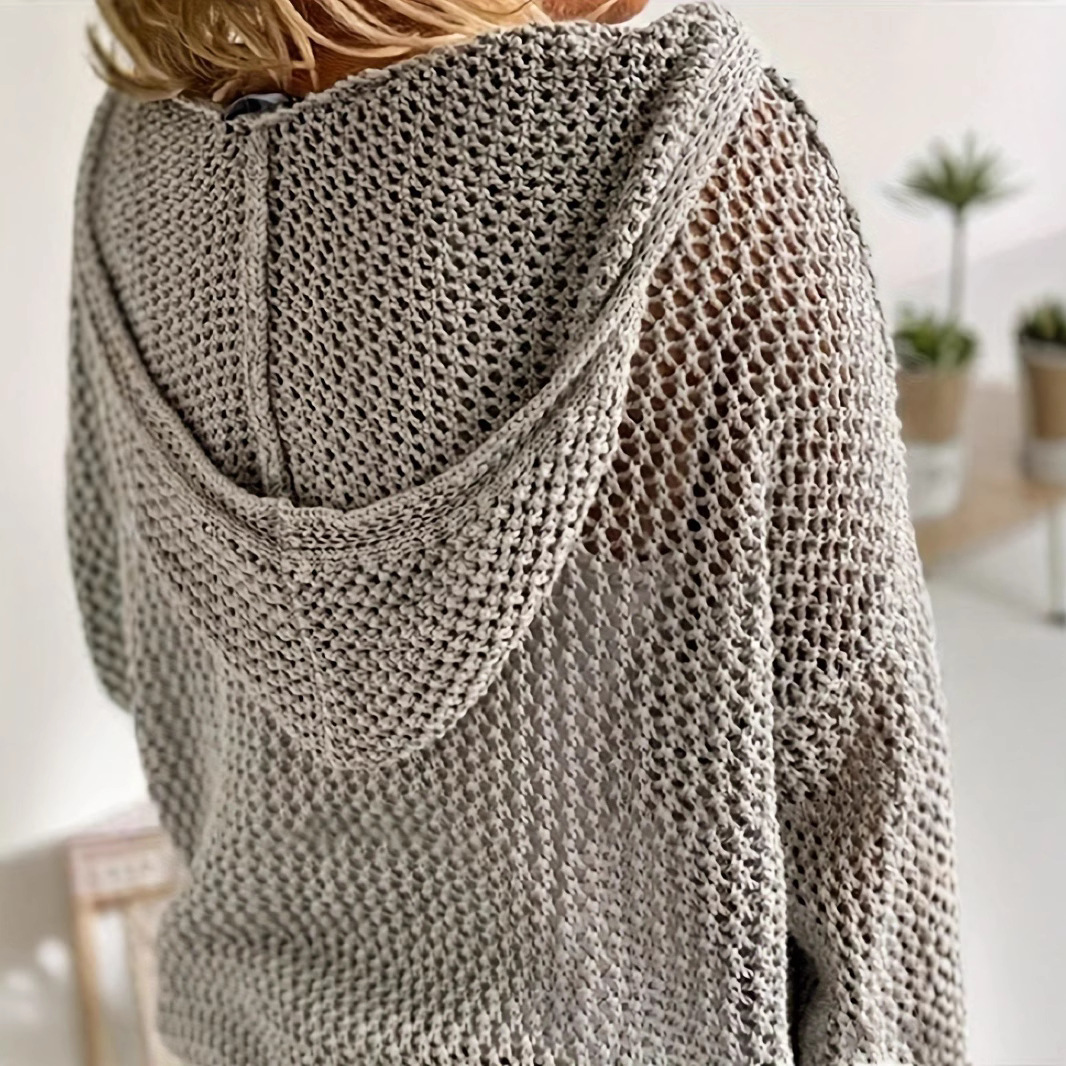 ヨーロッパとアメリカの貿易婦人服フード付きルーズ長袖中空ニッ - Winter Clothing Trends For Women のレビューと価格