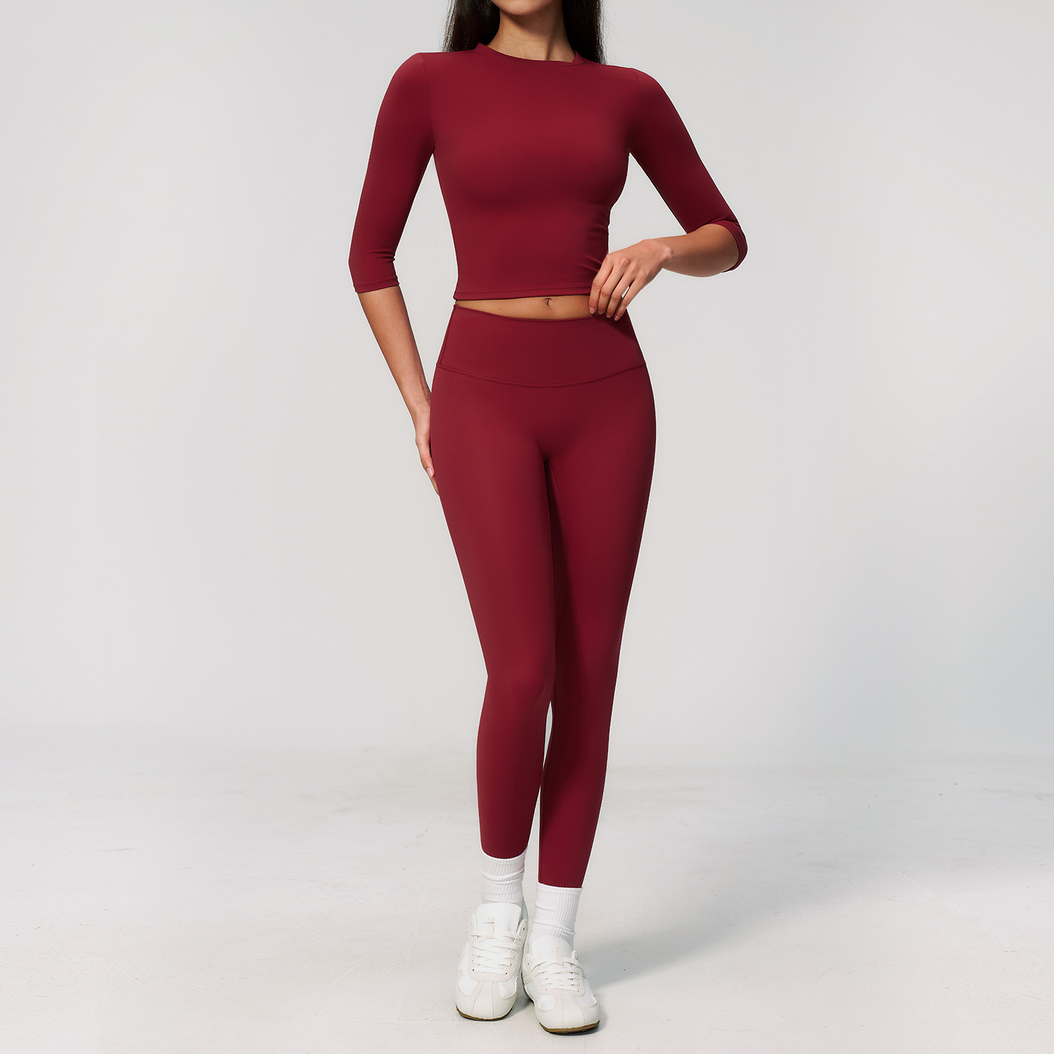 ヨガスーツ 2ピース スポーツセット 速乾性 ジムセット レ - Winter Clothing Trends For Women のレビューと価格